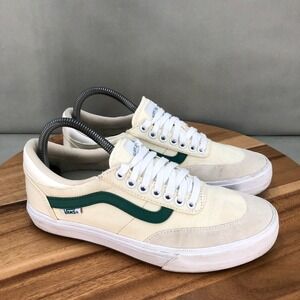 Vans Gilbert Crockett Pro 2 Skateboarding Shoes Sneakers Cream Green Mens Size 7
